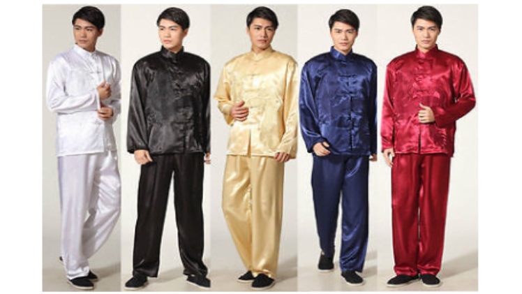 men wearing Chinese Sleepwear in different colors